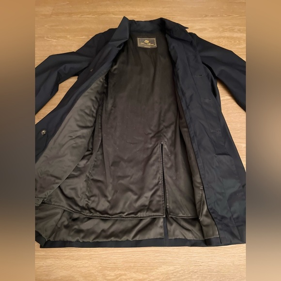 Loro Piana Black Trench Coat with Matte Finish - Picture 11 of 16